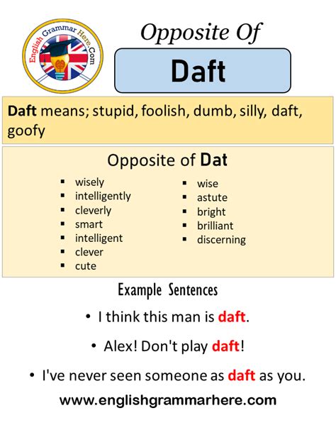 daft|daft meaning slang.